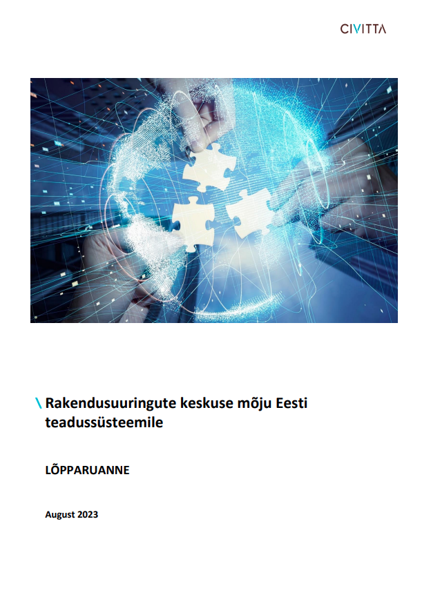 Rakendusuuringute keskuse mõju Eesti teadussüsteemile tiitelleht