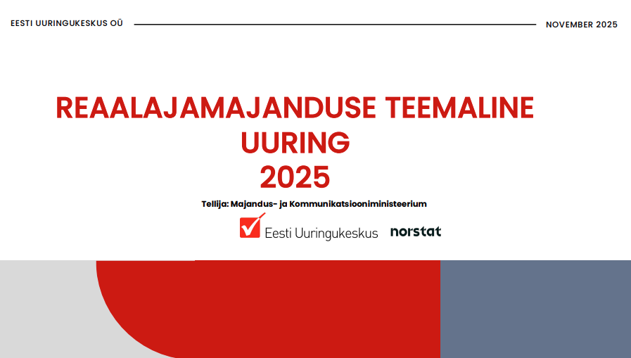 Reaalajamajanduse teadlikkuse uuring 2025 tiitelleht