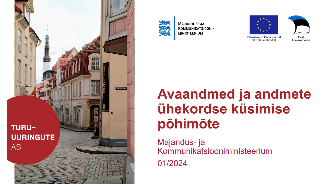 Omnibussuuring: Avaandmed ja andmete ühekordse küsimise põhimõte tiitelleht
