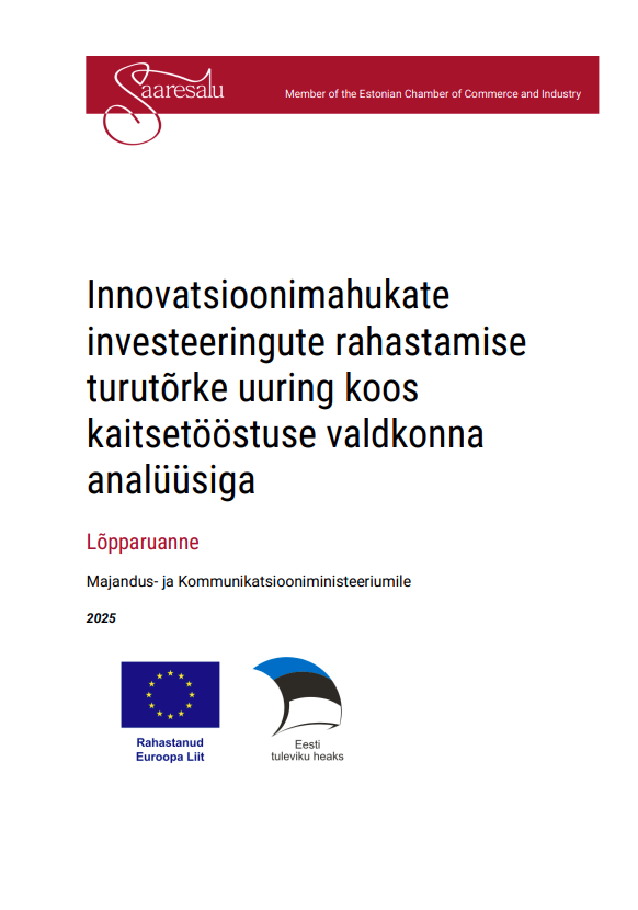 Innovatsiooni toetavate rahastamisvahendite uuring tiitelleht